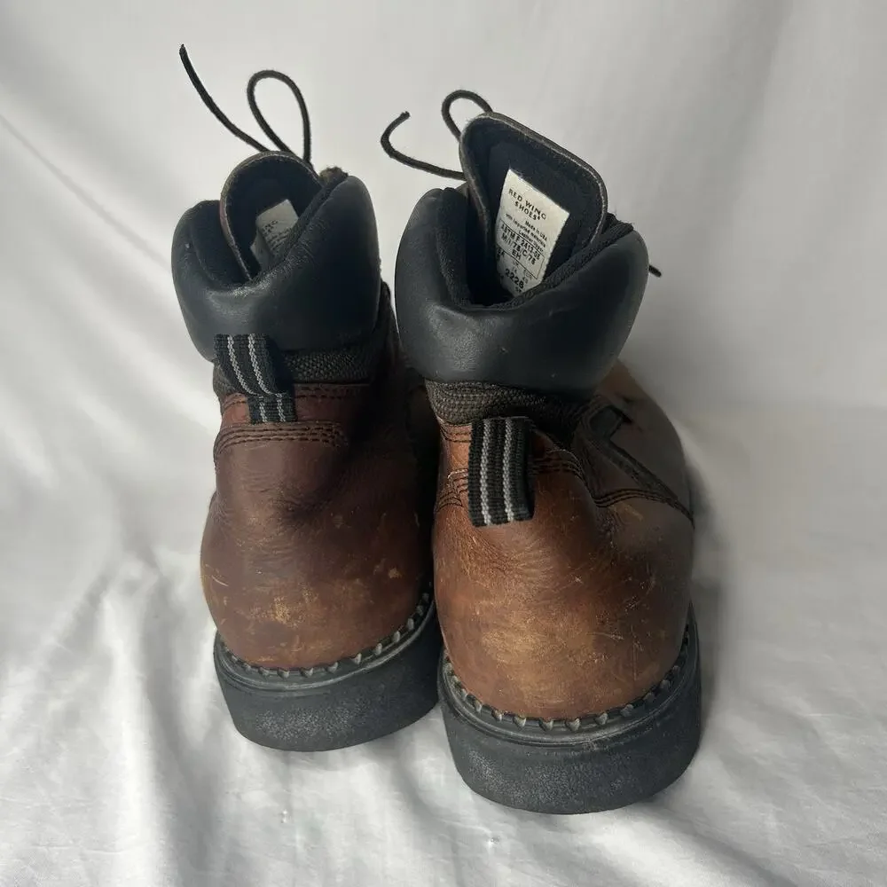 Red Wing Steel Toe Leather Boots Size 15 D Brown Work Style 2226